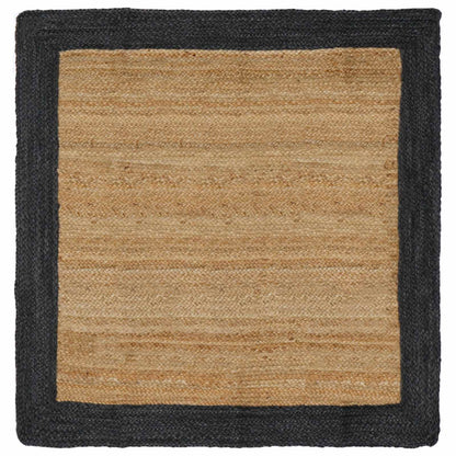Tappeti per area Naturale e Grigio Scuro 160 x 160 cm Juta | homemem39