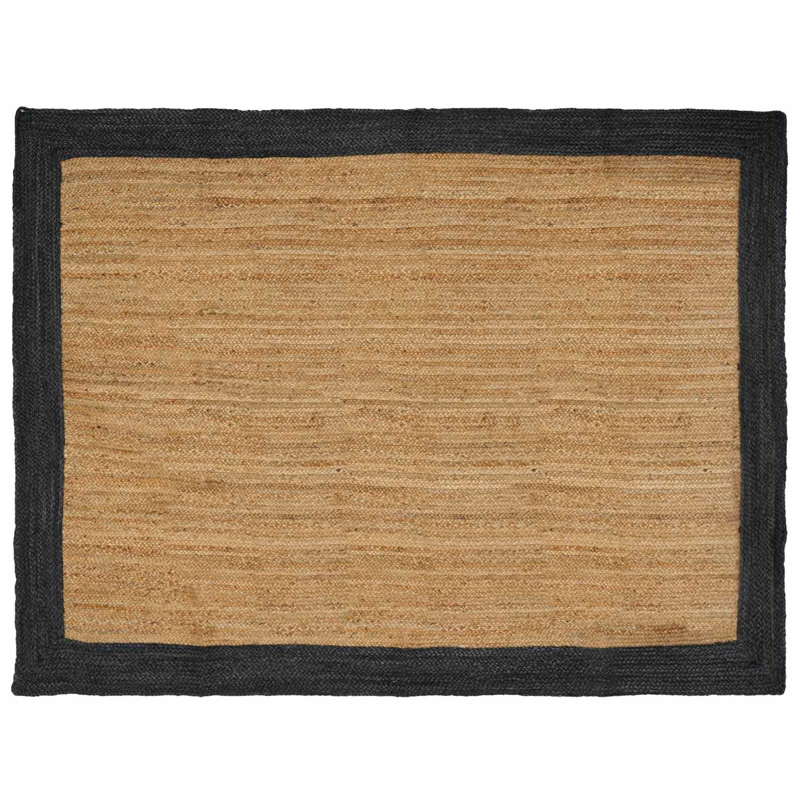 Tappeti per area Naturale e Grigio Scuro 160 x 230 cm Juta | homemem39