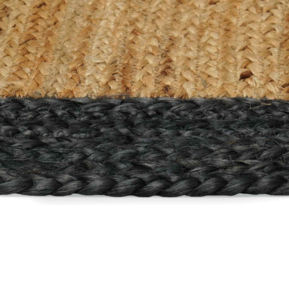 Tappeti per area Naturale e Grigio Scuro 200 x 200 cm Juta | homemem39