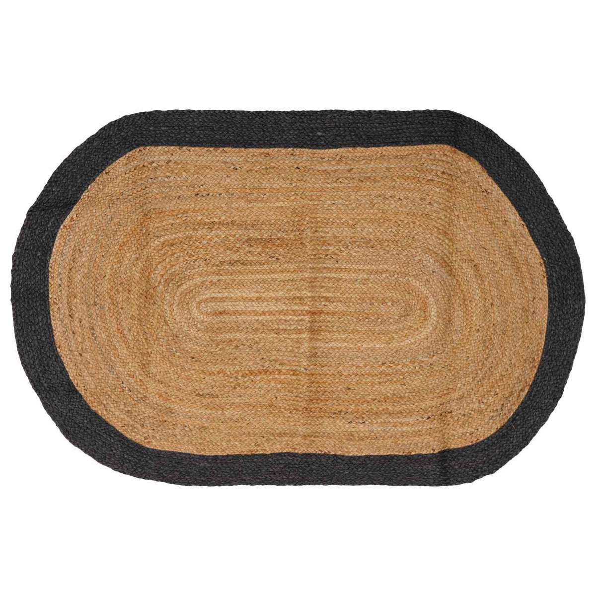 Tappeto da Area Grigio Scuro 100 x 152 cm Juta