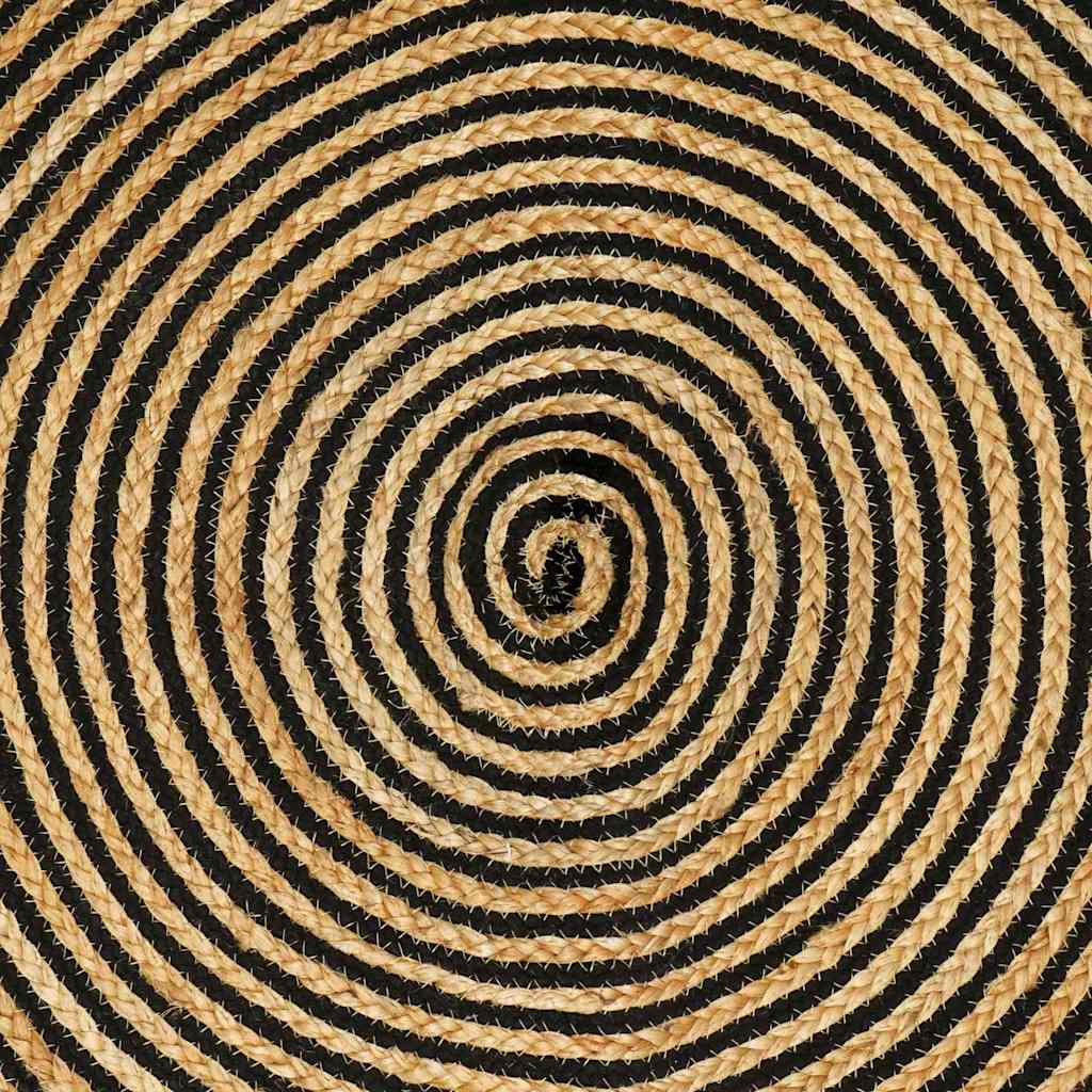 Tappeto Naturale e Nero 60 x 200 cm Juta