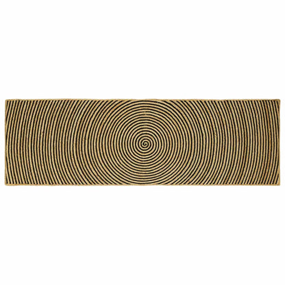 Tappeto Naturale e Nero 80 x 250 cm Juta | homemem39