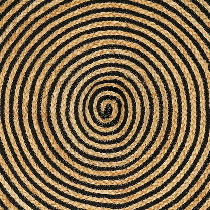 Tappeto Naturale e Nero 80 x 250 cm Juta | homemem39