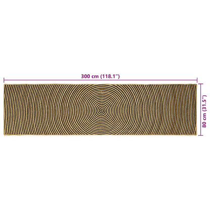 Tappeto Naturale e Nero 80 x 300 cm Juta | homemem39