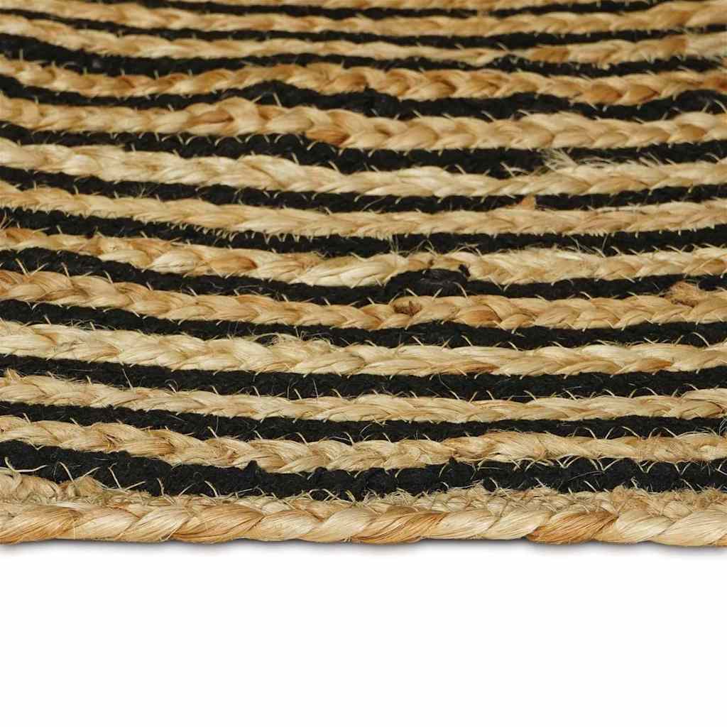 Tappeto Naturale e Nero 140 x 200 cm Juta | homemem39