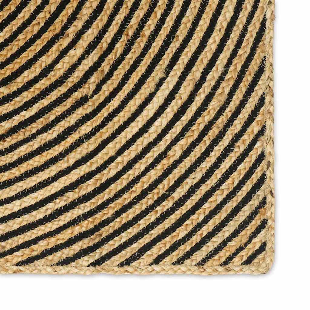 Tappeto Naturale e Nero 160 x 230 cm Juta | homemem39