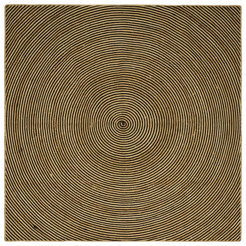 Tappeti per area Nero 200 x 200 cm Juta