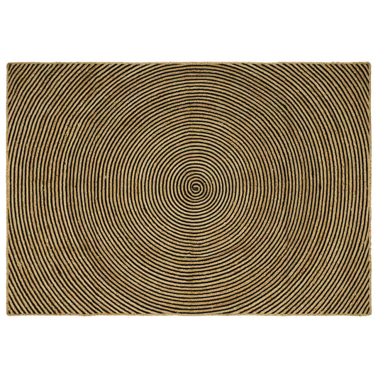 Tappeto Naturale e Nero 200 x 290 cm Juta