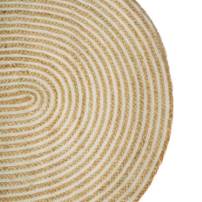 Tappeto Naturale e Bianco 152 x 245 cm Juta