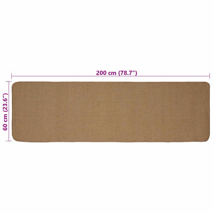 Tappeto da Area Marrone Chiaro 60 x 200 cm Juta