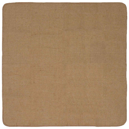 Tappeto da Area Marrone Chiaro 160 x 160 cm Juta