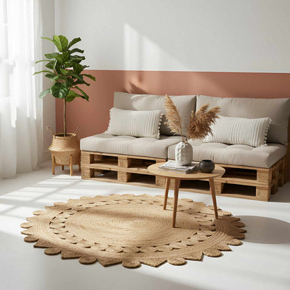 Tappeto Marrone Ø 210 cm Juta