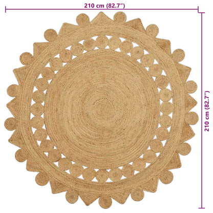 Tappeto Marrone Ø 210 cm Juta