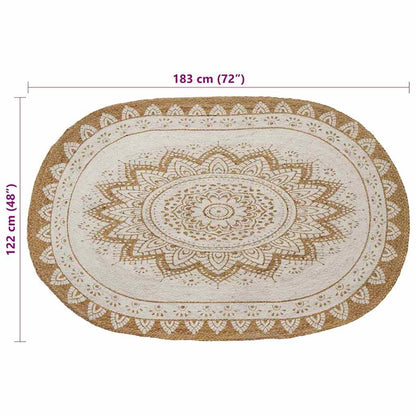 Tappeto Marrone 122 x 183 cm Juta - homemem39