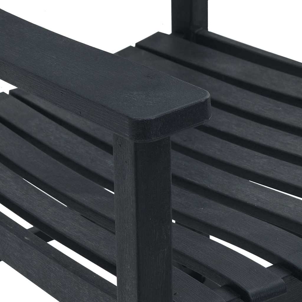 Sedia a dondolo Nero 65 x 84 x 114 cm Polietilene - homemem39