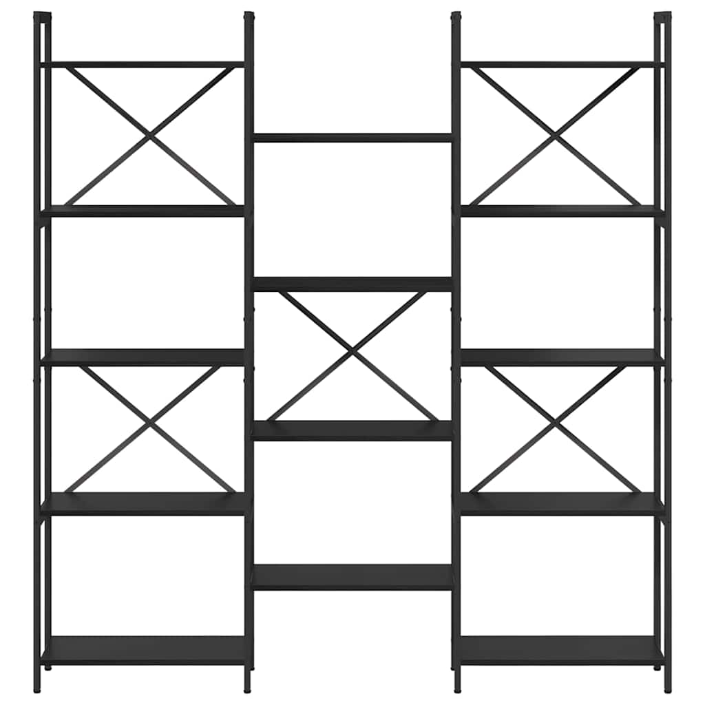 Libreria Rovere nero 156 x 25 x 167.5 cm Legno multistrato