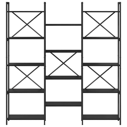 Libreria Rovere nero 156 x 25 x 167.5 cm Legno multistrato