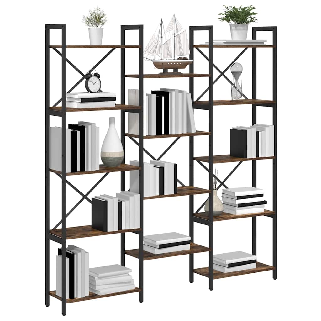 Libreria Rovere fumo 156 x 25 x 167.5 cm Legno multistrato