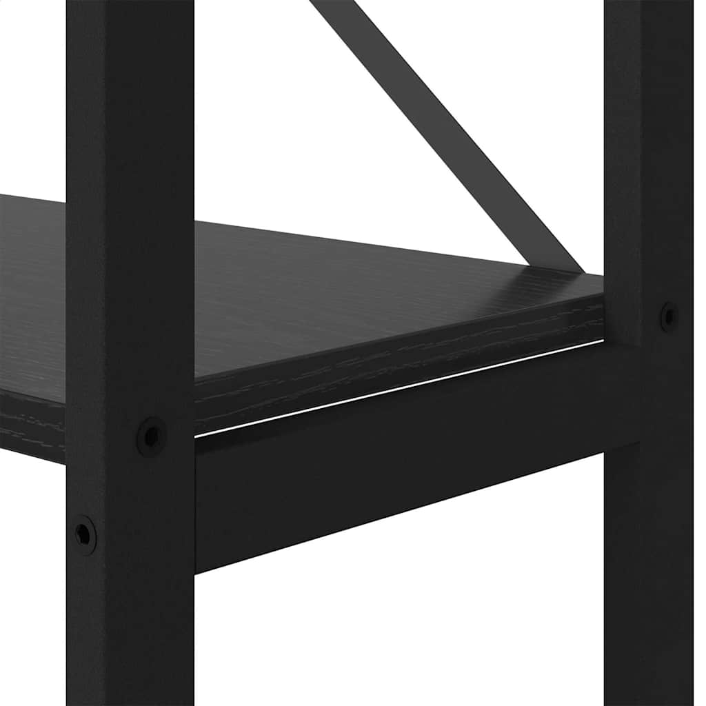 Libreria Rovere Nero 40 x 30 x 155 cm Legno multistrato | homemem39