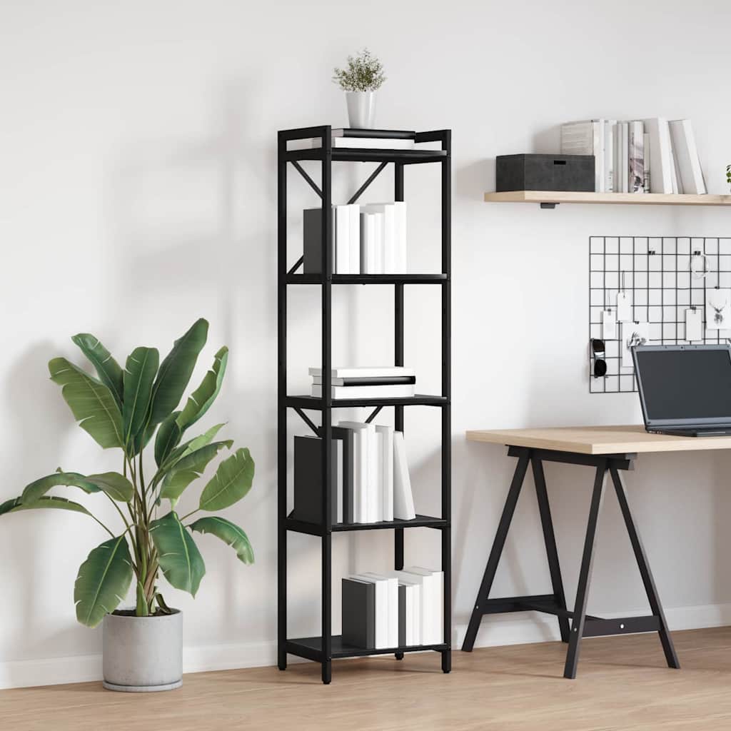 Libreria Rovere Nero 40 x 30 x 155 cm Legno multistrato | homemem39