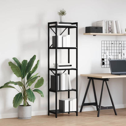 Libreria Rovere Nero 40 x 30 x 155 cm Legno multistrato | homemem39