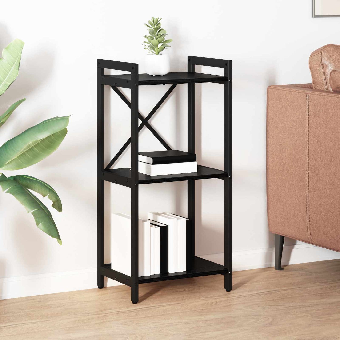 Libreria Rovere nero 40 x 30 x 83 cm Legno multistrato