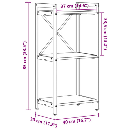Libreria Rovere Sonoma 40 x 30 x 85 cm Legno multistrato | homemem39