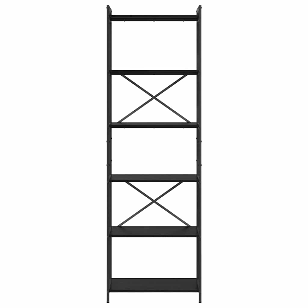 Libreria Rovere nero 60 x 30 x 188 cm Legno multistrato
