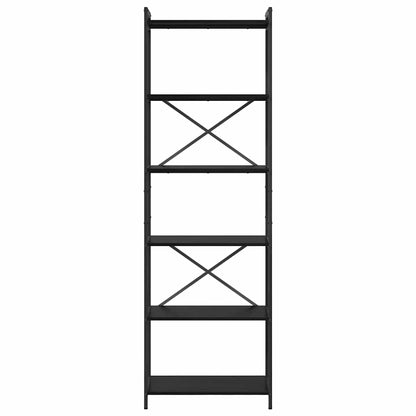 Libreria Rovere nero 60 x 30 x 188 cm Legno multistrato
