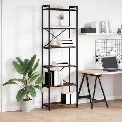 Libreria Rovere fumo 60 x 30 x 188 cm Legno multistrato