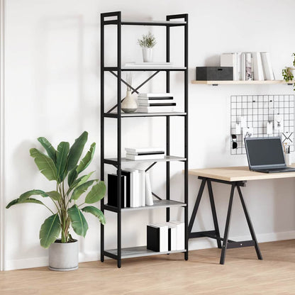 Libreria Grigio sonoma 60 x 30 x 188 cm Legno multistrato
