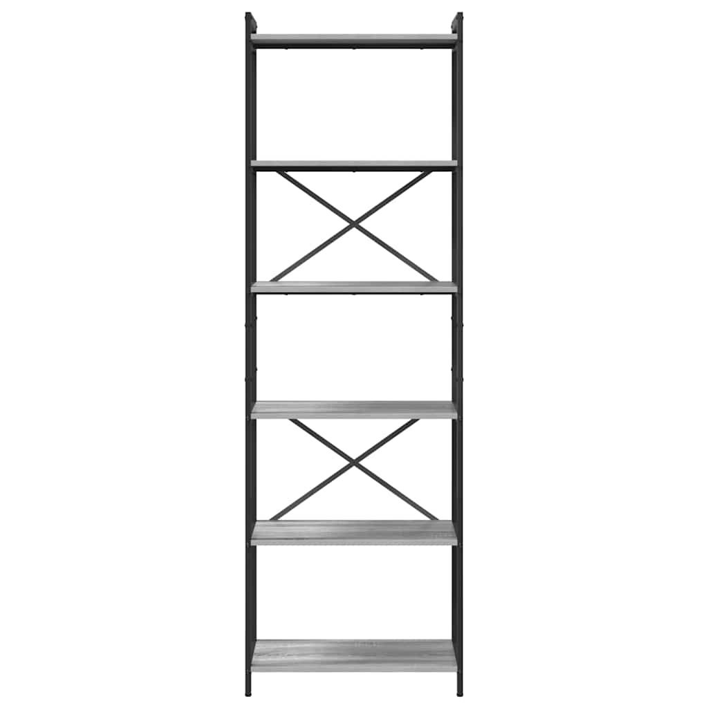 Libreria Grigio sonoma 60 x 30 x 188 cm Legno multistrato