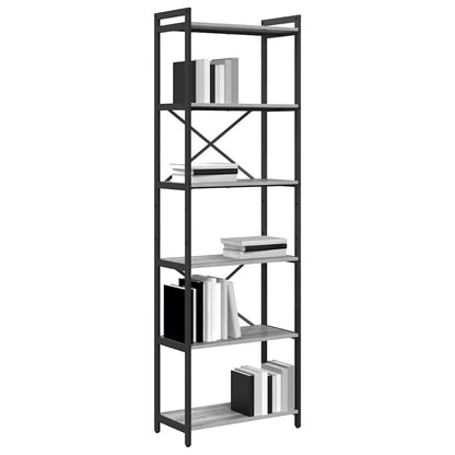 Libreria Grigio sonoma 60 x 30 x 188 cm Legno multistrato