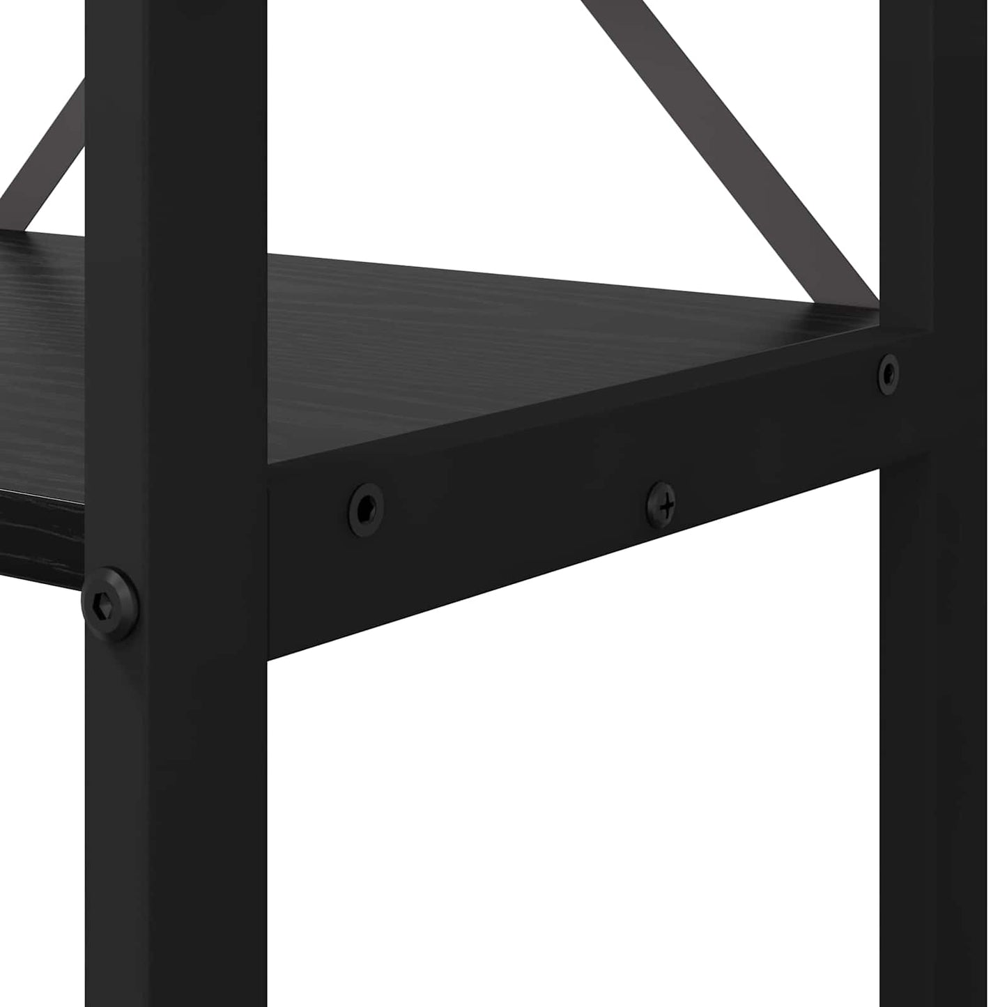 Libreria Rovere Nero 60 x 30 x 155 cm Legno multistrato | homemem39