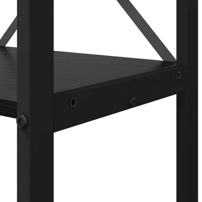 Libreria Rovere Nero 60 x 30 x 155 cm Legno multistrato | homemem39