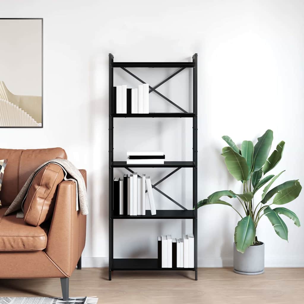 Libreria Rovere nero 60 x 30 x 153 cm Legno multistrato