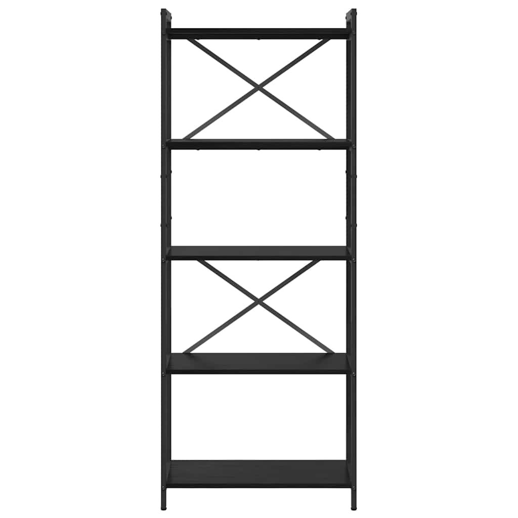 Libreria Rovere nero 60 x 30 x 153 cm Legno multistrato