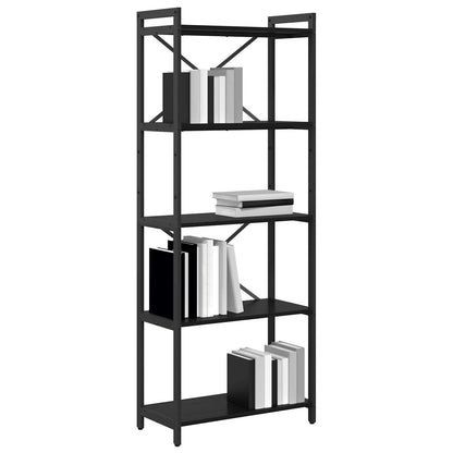 Libreria Rovere Nero 60 x 30 x 155 cm Legno multistrato | homemem39