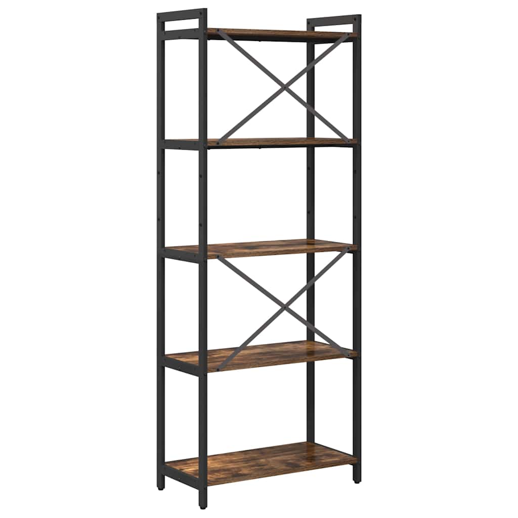 Libreria Rovere fumo 60 x 30 x 153 cm Legno multistrato