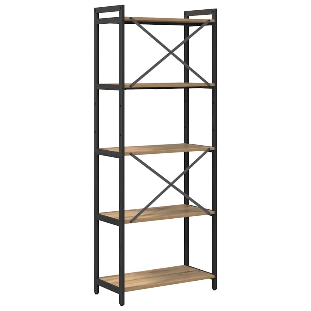 Libreria rovere artigianale 60 x 30 x 153 cm Legno multistrato