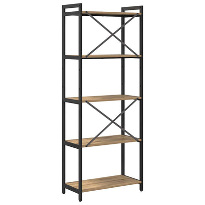 Libreria rovere artigianale 60 x 30 x 153 cm Legno multistrato