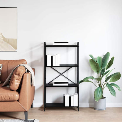 Libreria Rovere nero 60 x 30 x 118 cm Legno multistrato