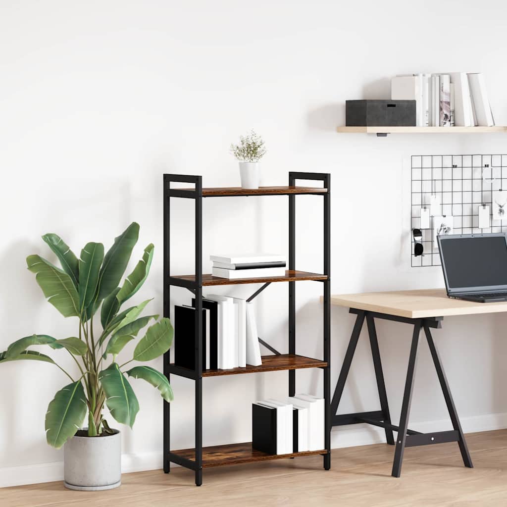 Libreria Rovere fumo 60 x 30 x 118 cm Legno multistrato