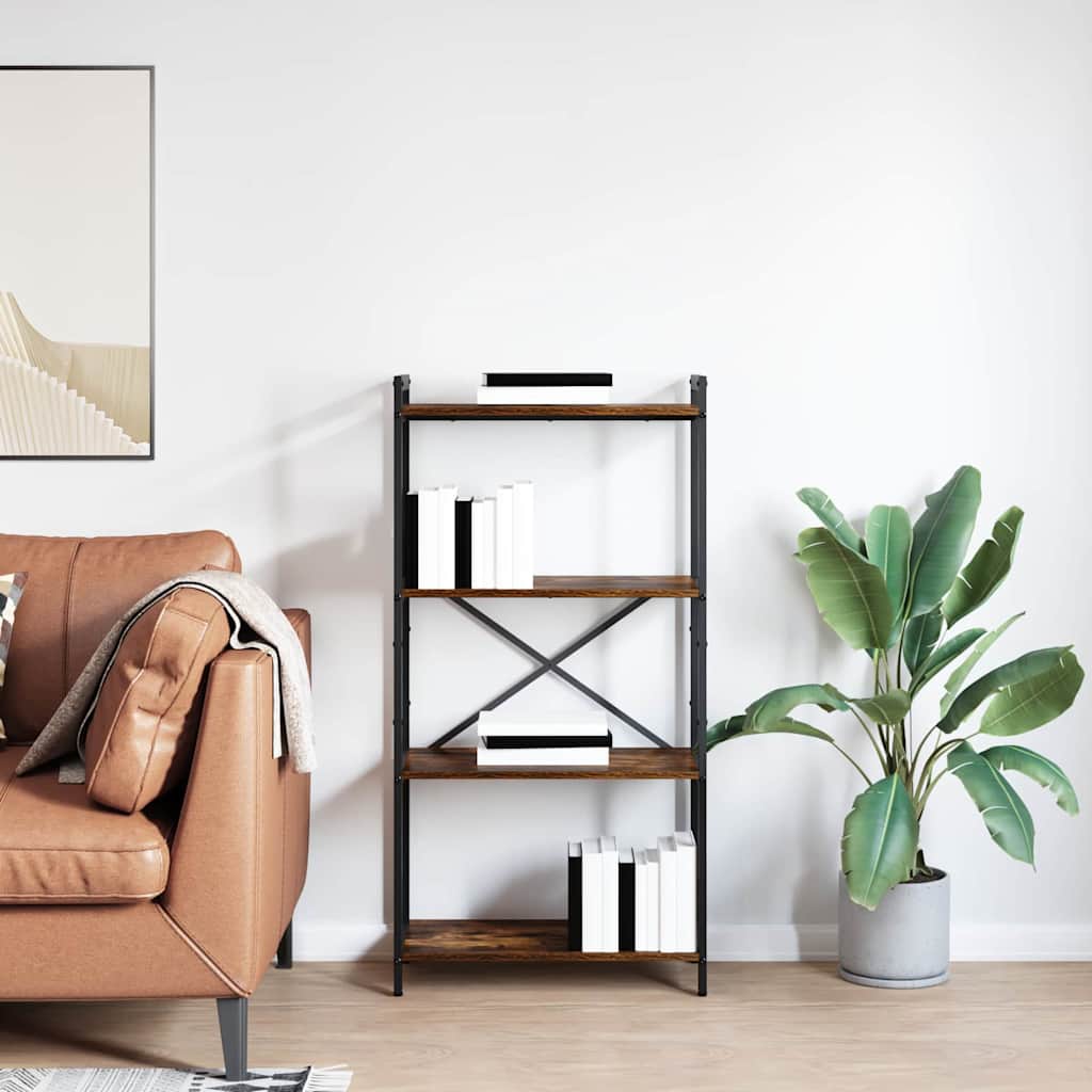 Libreria Rovere fumo 60 x 30 x 118 cm Legno multistrato