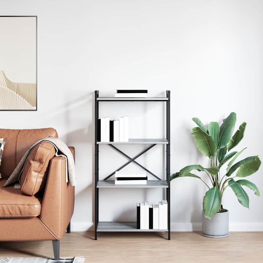 Libreria Grigio sonoma 60 x 30 x 118 cm Legno multistrato