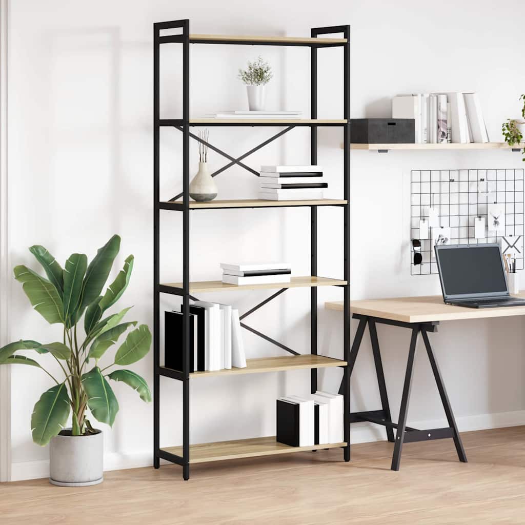 Libreria rovere sonoma 80 x 30 x 188 cm Legno multistrato