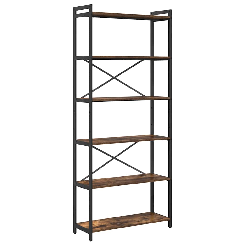 Libreria Rovere fumo 80 x 30 x 188 cm Legno multistrato