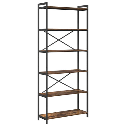 Libreria Rovere fumo 80 x 30 x 188 cm Legno multistrato