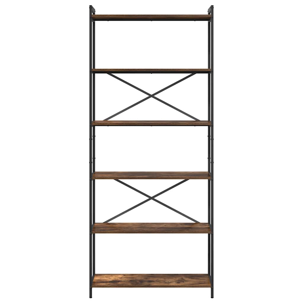 Libreria Rovere fumo 80 x 30 x 188 cm Legno multistrato