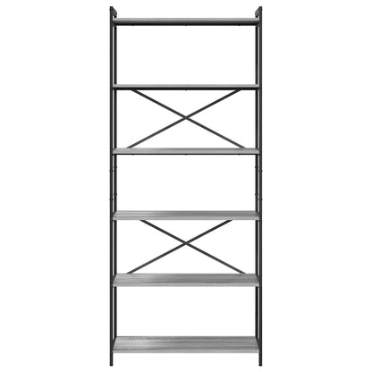 Libreria Grigio sonoma 80 x 30 x 188 cm Legno multistrato